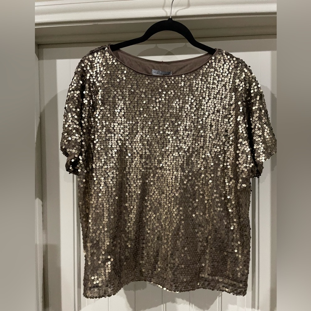 NEW with tags - Wishlist mocha sequin top (Size Small)